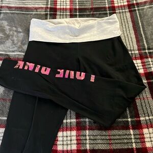 PINK fold over yoga leggings